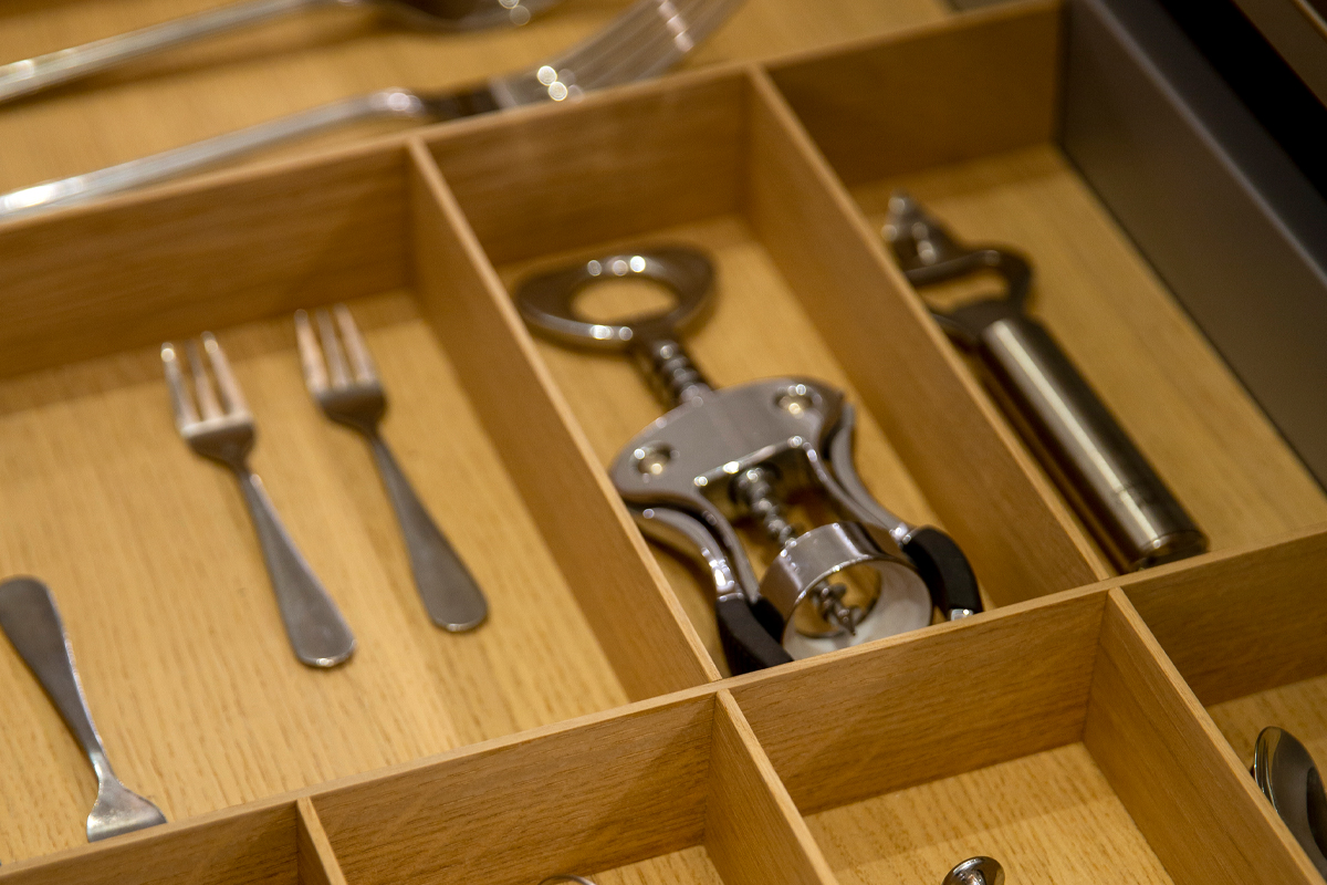 With every detail perfected, this S2 Kitchen by SieMatic delivers the best in Kitchen design. Cutlery inserts from the S2 SieMatic Kitchen by Al Gurg Living.