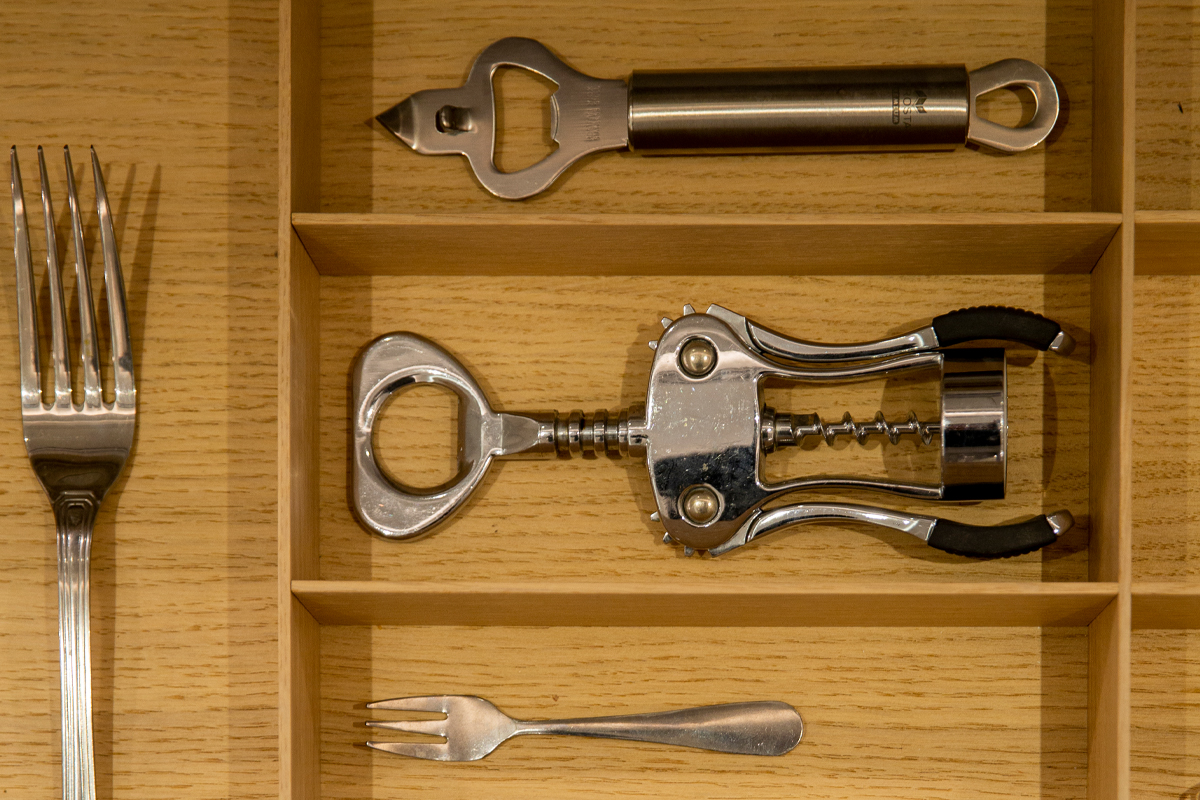 Attention to detail is evident from fine SieMatic craftmanship. Cutlery inserts from the S2 SieMatic Kitchen by Al Gurg Living.